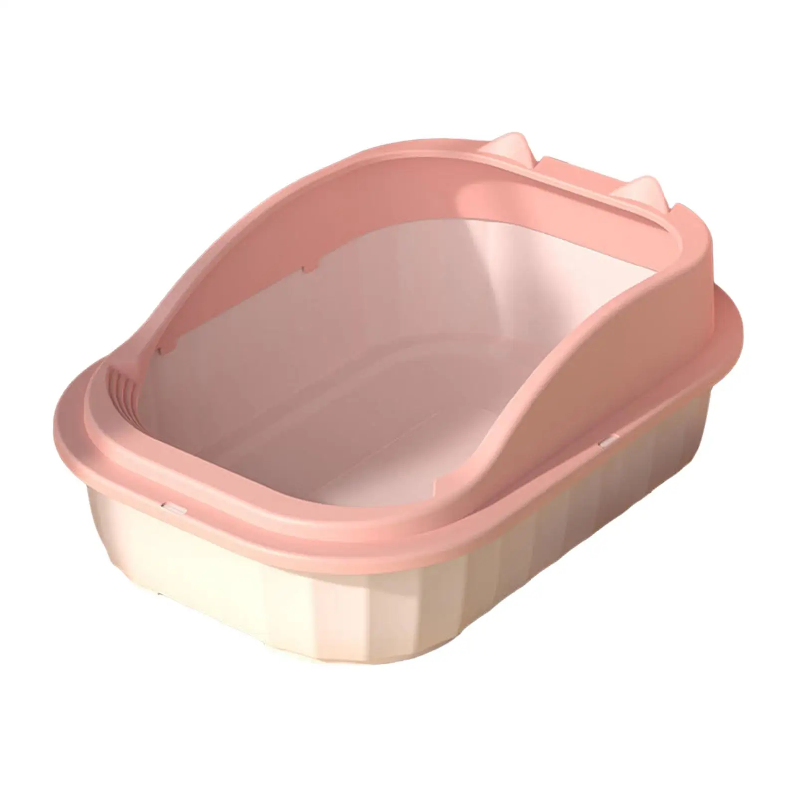 Cat Litter Box Toilet Cat Litter Basin Open Top Pet Litter Tray for Rabbit Kitten Small Medium Cats Indoor Cats Pets Accessories