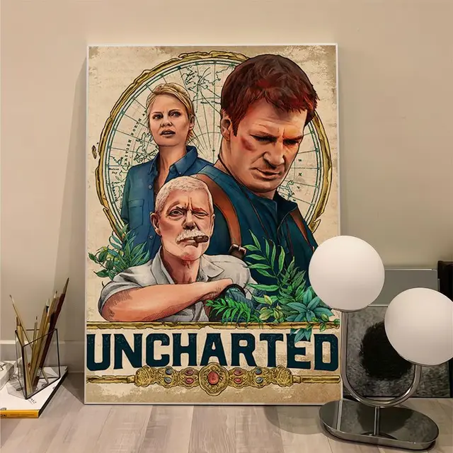Poster popular Uncharted 1 2 3 4 Jogo do Filme Poster Berçário Crianças  Quarto Art Decor