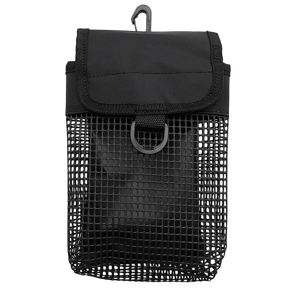 Mesh Gear Bag Storage Pouch & Clip and D Ring for Scuba Diving Surface Marker