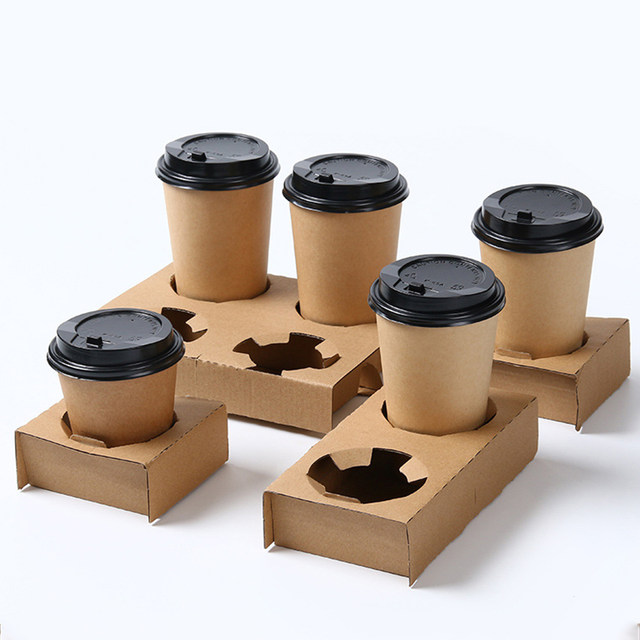 50pcs Disposable Coffee Cups Insulation Takeaway Double-Layer Paper Cup with Lid (8oz, 280ml), Size: 8*8*9.2cm