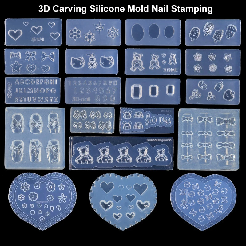 Best of 3D Carving Silicone Mold Bear Butterfly DIY Silicone Stereoscopic Nail Adornment UV Gel Acrylic Crystal Nails Template Nail Art Reviews & Tips