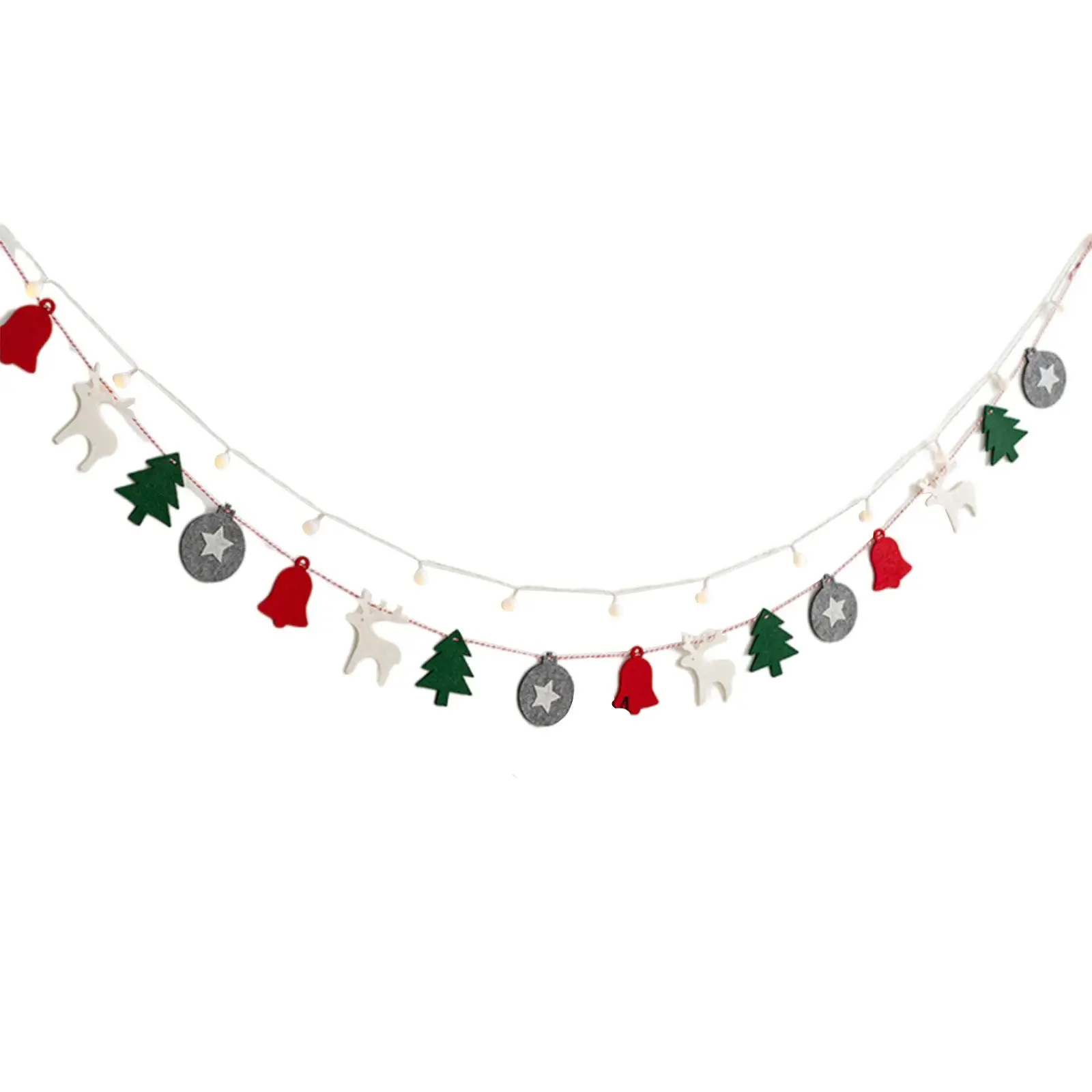 Merry Christmas Fabric Banner Bunting Garden Celebrations Xmas Hanging Decor