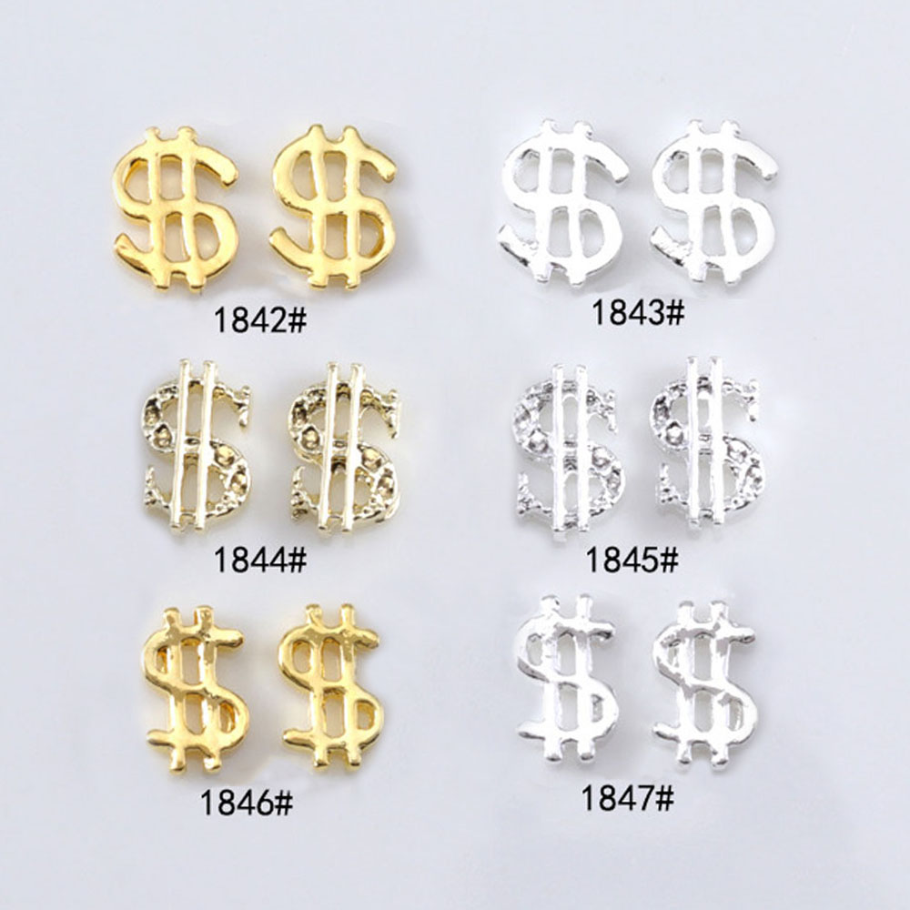 Best of 10Pcs Alloy USA Dollar Sign Nail Charms 3D Zircon Money 10*6mm Press On Nail Art Rhinestone Jewelry Luxury Decorations Parts Reviews & Tips