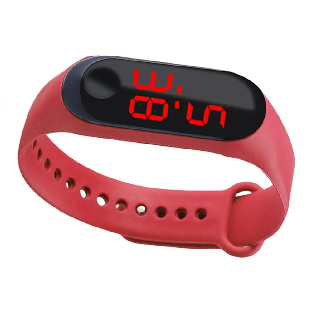 LED Digital Watch Touch Screen Silicone Smart Wristwatch Bracelet