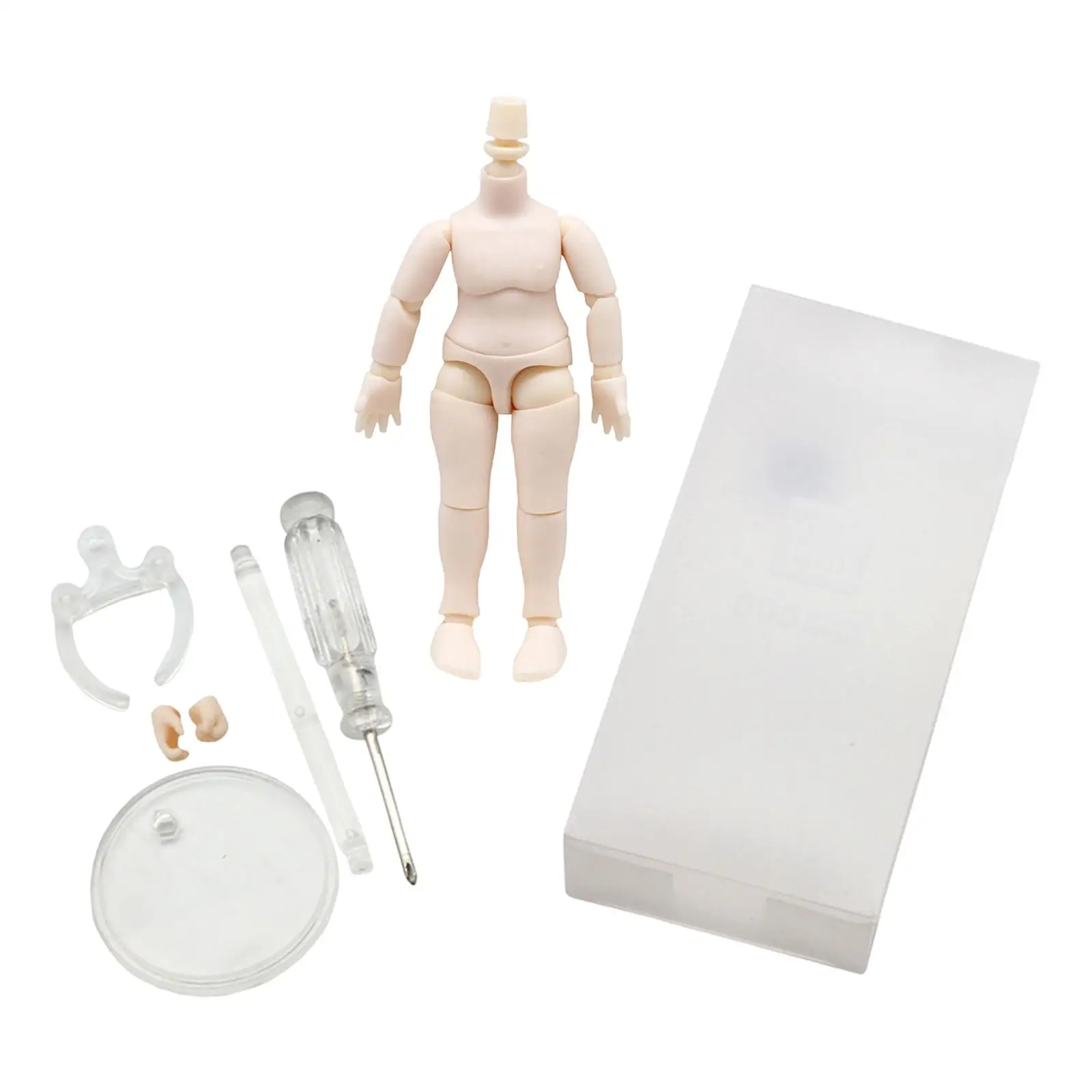 Flexible 10cm Doll Action Figures Body for 1/12 Dolls Head Girls Toys