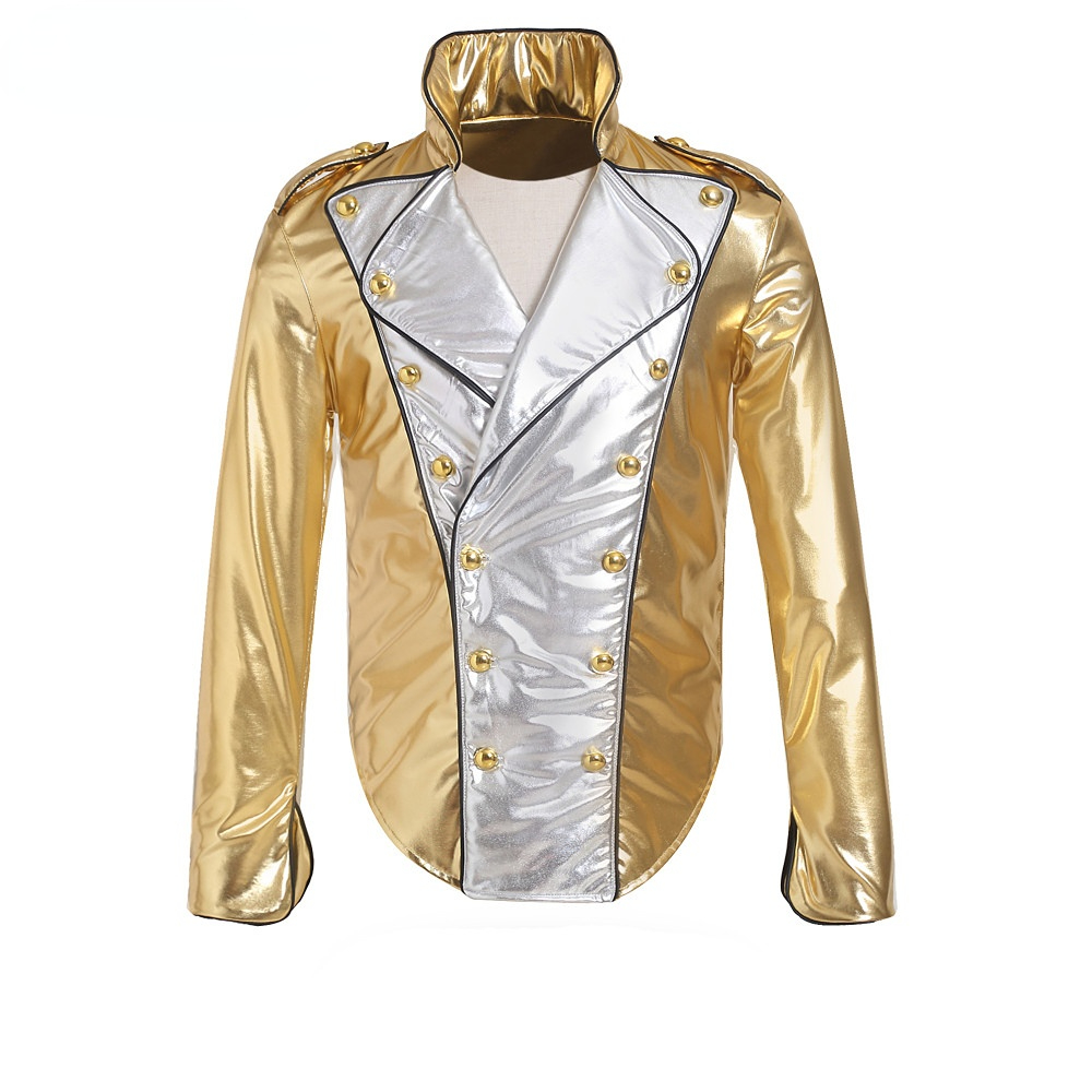 Unisex MJ Michael Jackson Coat Billie Jean Jacket Pants Modern Dance Cosplay Gold Scream Costume Set  Adult Clothing Hallowmas