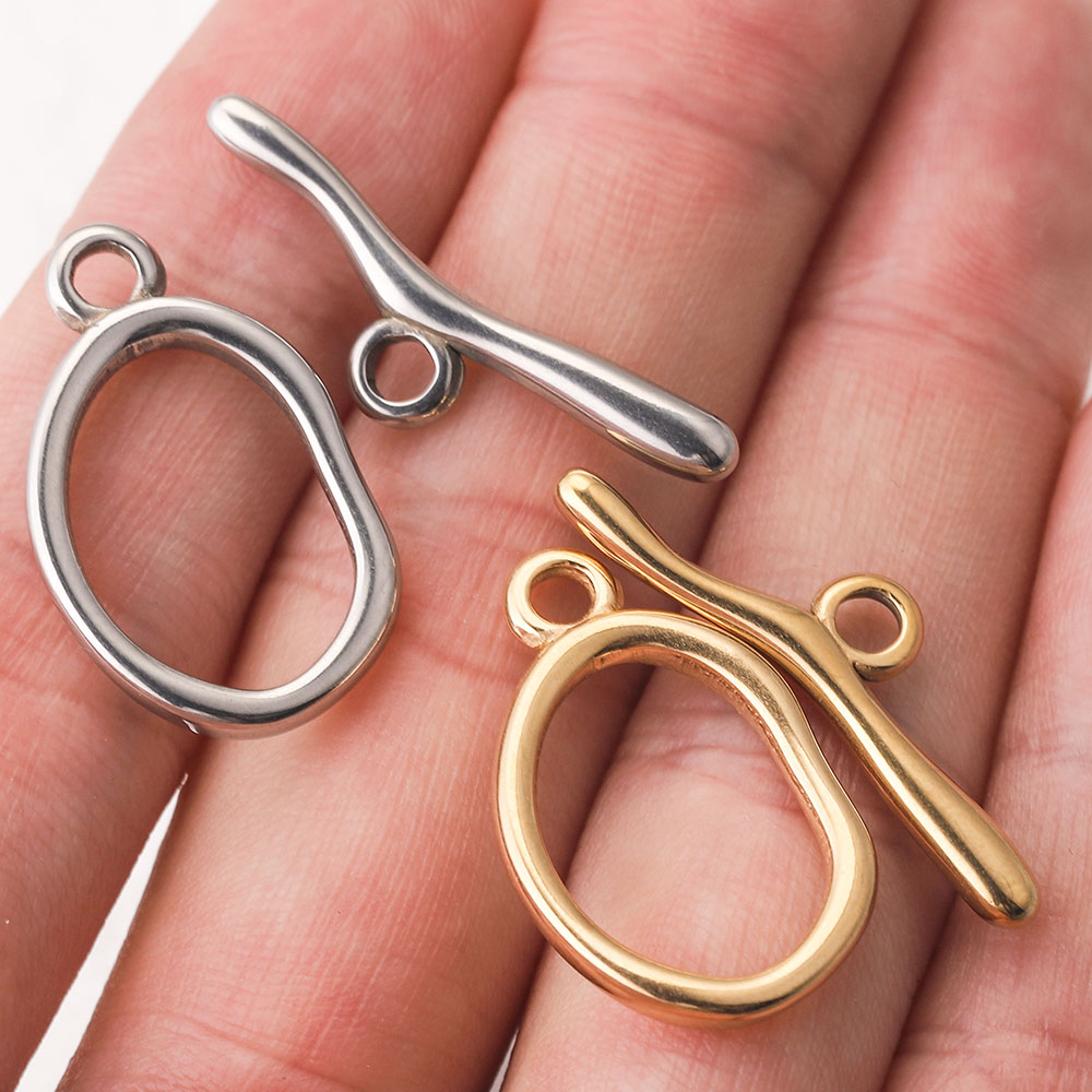 4sets Gold-Platte Edelstahl Gekrümmte OT Verschluss Schmuck Finden Schnalle Stecker für Armband Halskette Schmuck Machen Lieferungen – Detail 7