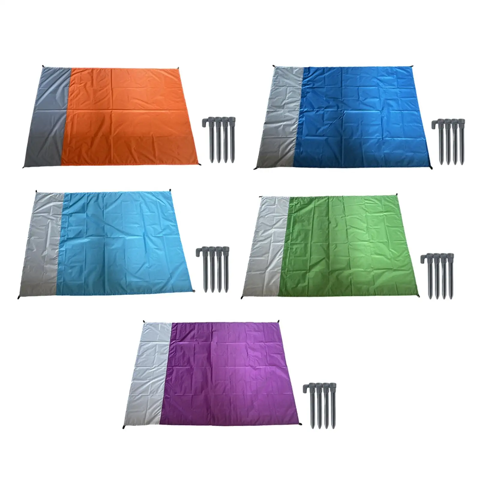 Waterproof Beach Blanket and 4 Durable Stakes Portable Quick Drying 79