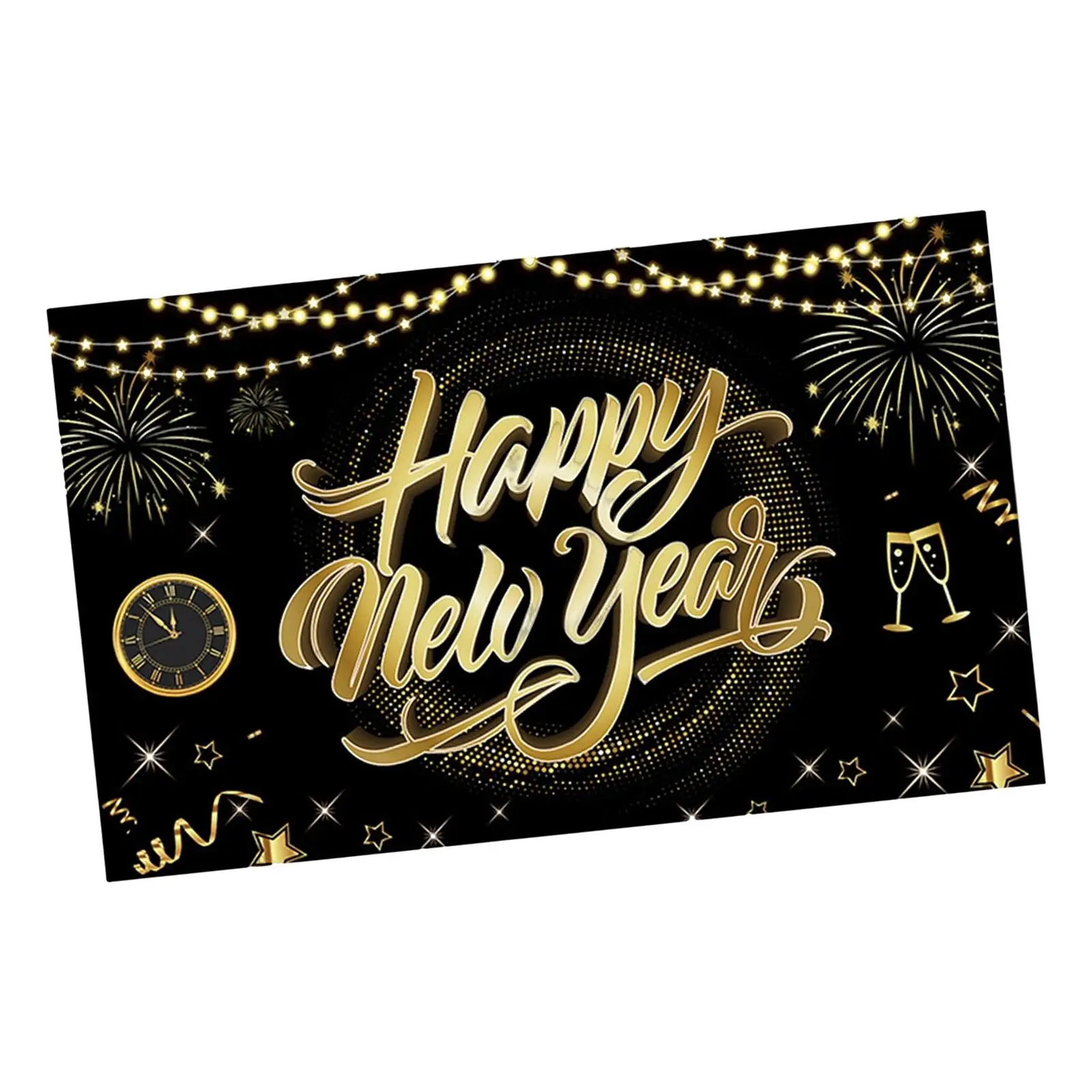 Fabric Wall Sign Poster Backdrop Home Photo Prop Decorations Holiday Bedroom Celebration Ornament Happy New Year Banner 2023