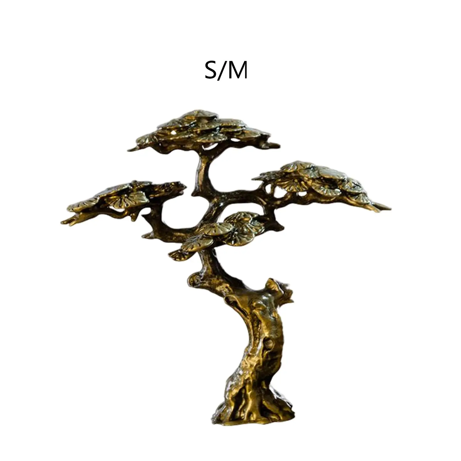 Antique Tree Statue Miniature Figurine Mini Welcoming Pine Ornament for Festivals Bonsai Decoration