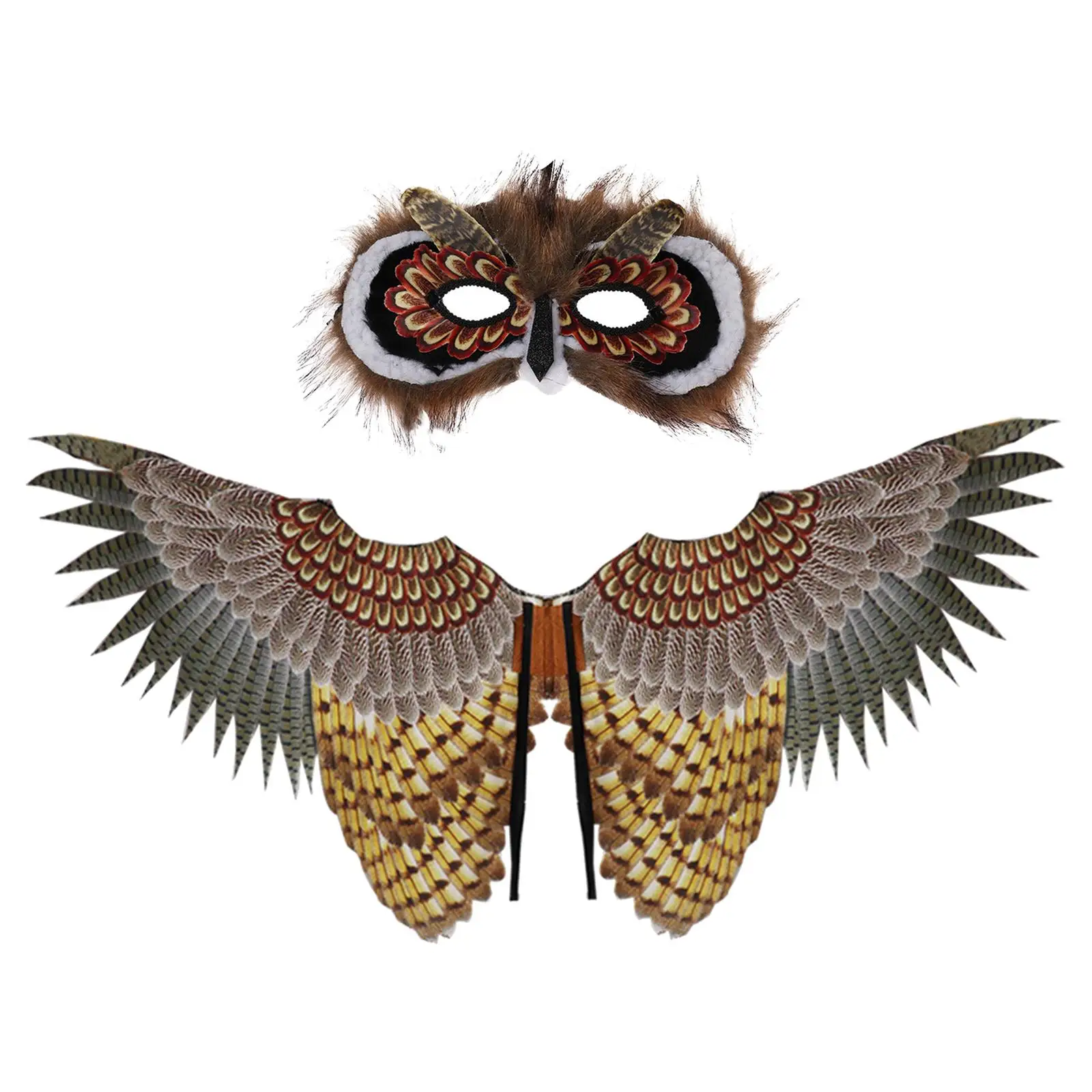 Novelty Owl Mask Wings Cosplay Costume Accessories Role play Cover for Fancy Dress Decoration Men