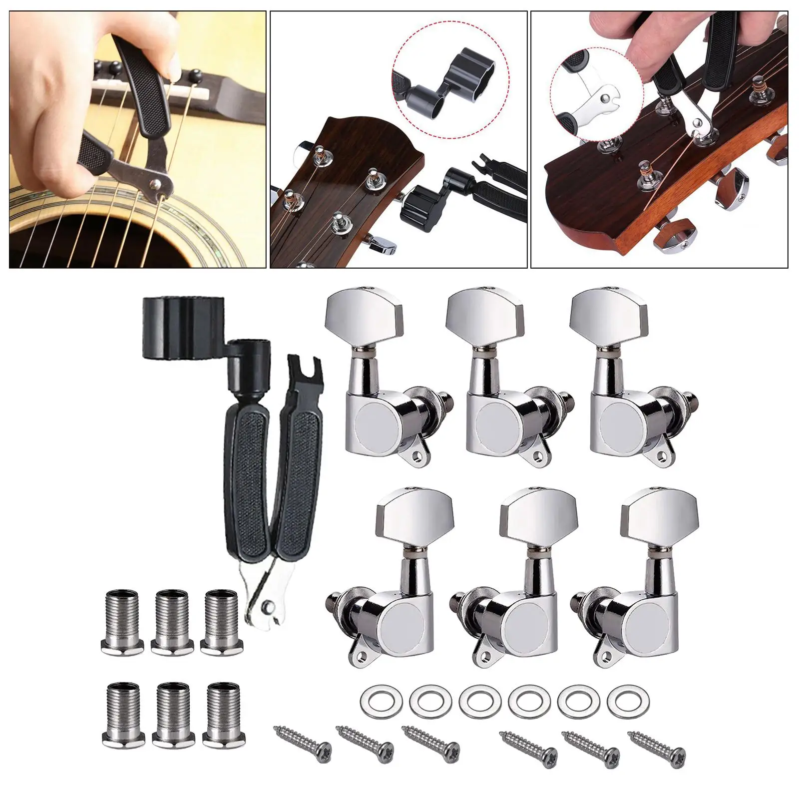 Guitar Parts Tuning Peg Acoustic Electric Mechanical  Keys 3R3L