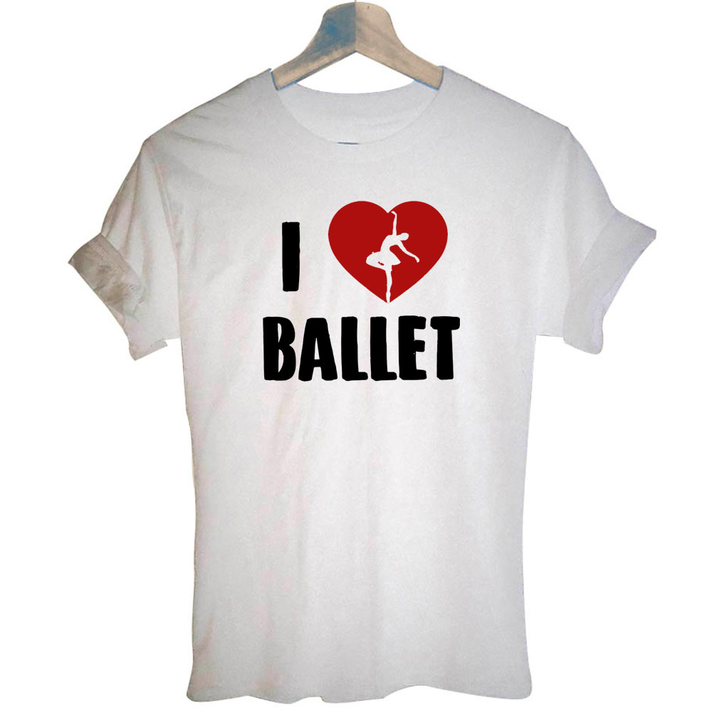 I Love Ballet Dance Print Graphic Women 