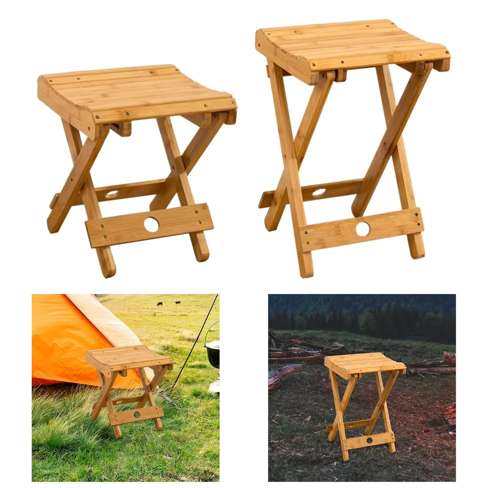 Folding Stool Portable Furniture Fishing Chair for Patio Hiking Backpacking