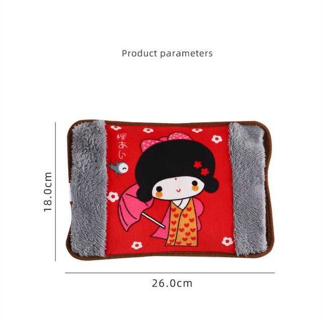 Creative Dot Hot Water Bag Electric Winter Hand Warmer Hot Water Bottle  Hand Rechargeable Velvet Hot