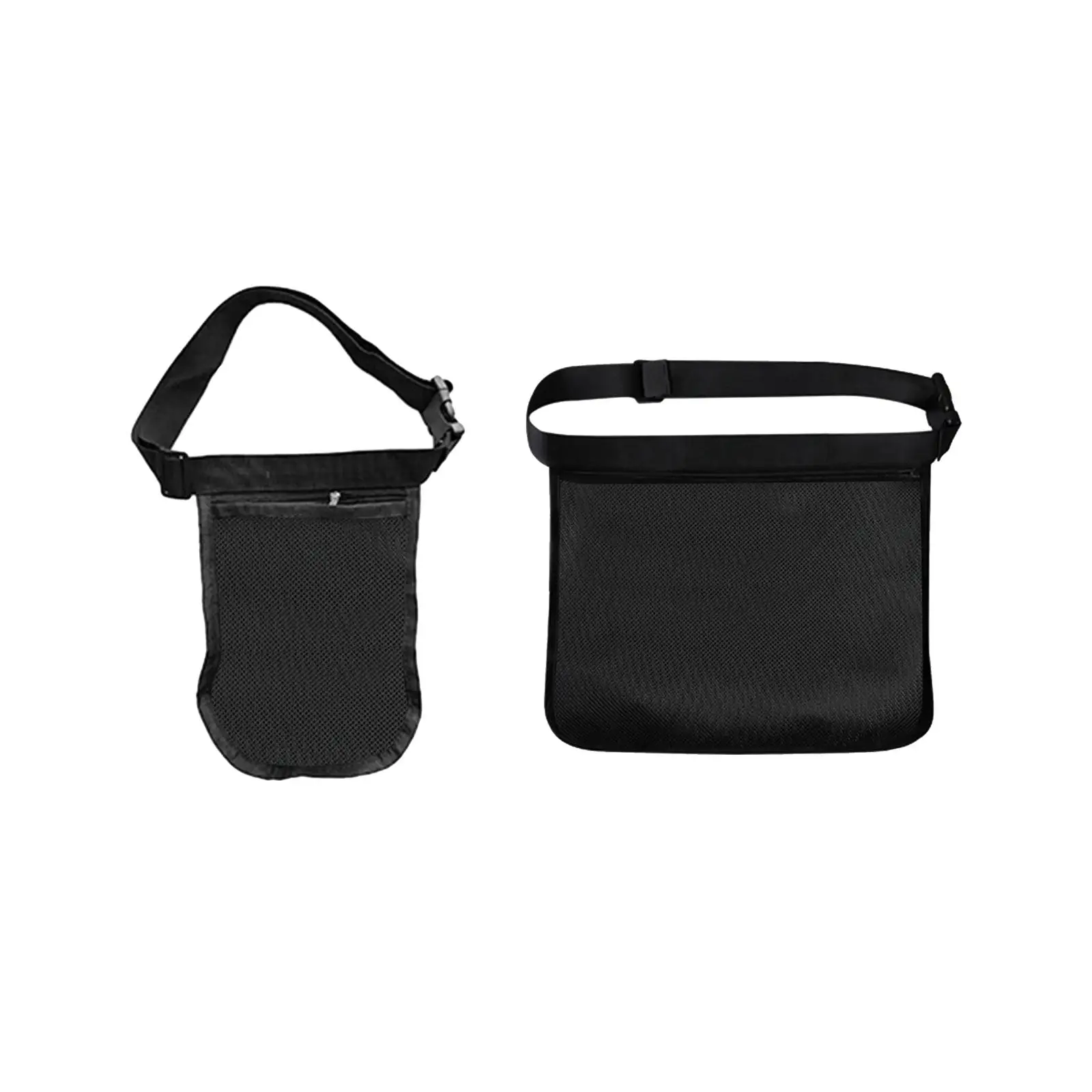 Black Tennis Ball Holder Waist Hip Bag Adjustable 76-105cm Tennis Ball Storage Bag for Golf Balls Table Tennis Balls
