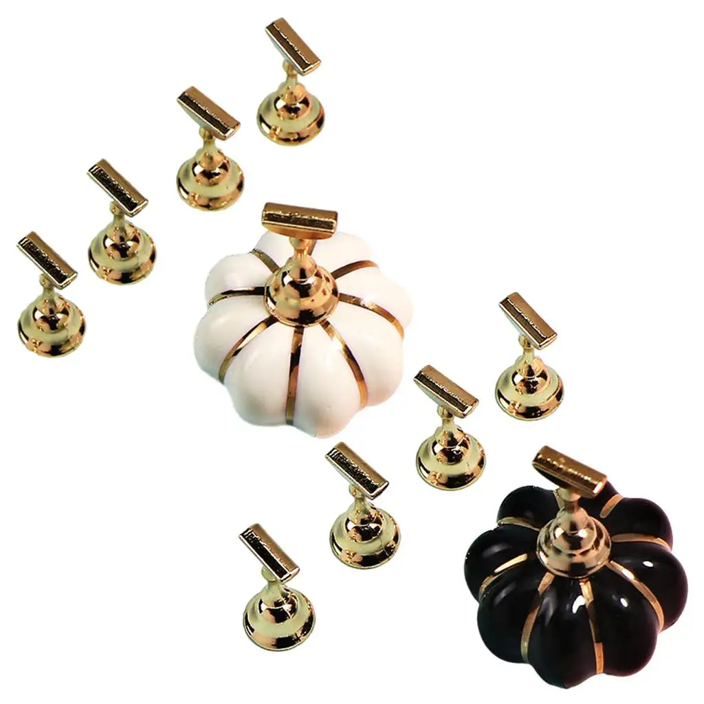 Pumpkin Nail Art Holder Magnetic Nail Training Holder for Nail Art Display