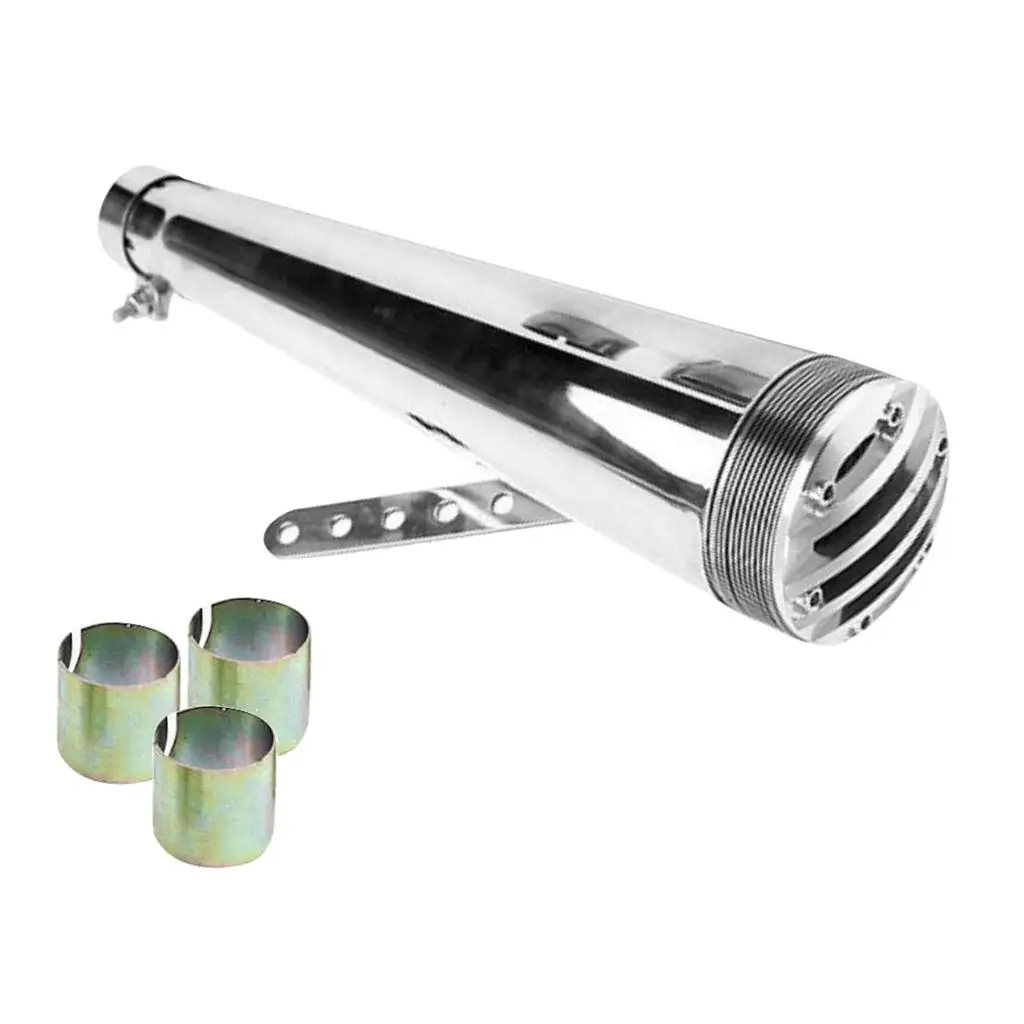 430mm Motorcycle Exhaust Pipe 45mm -on Silver Universal for Harley