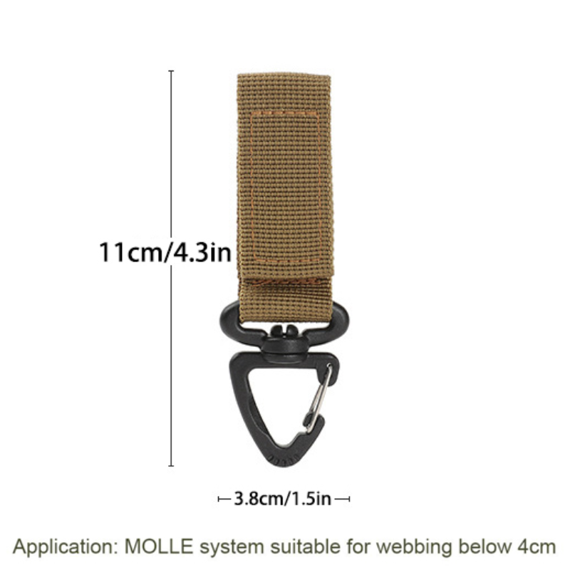 Outdoor Nylon Molle Taktische Rucksack Karabiner Schlüssel Haken Gurtband Schnalle System Gürtel Schnalle Hängen Camping Klettern Zubehör – Detail 2