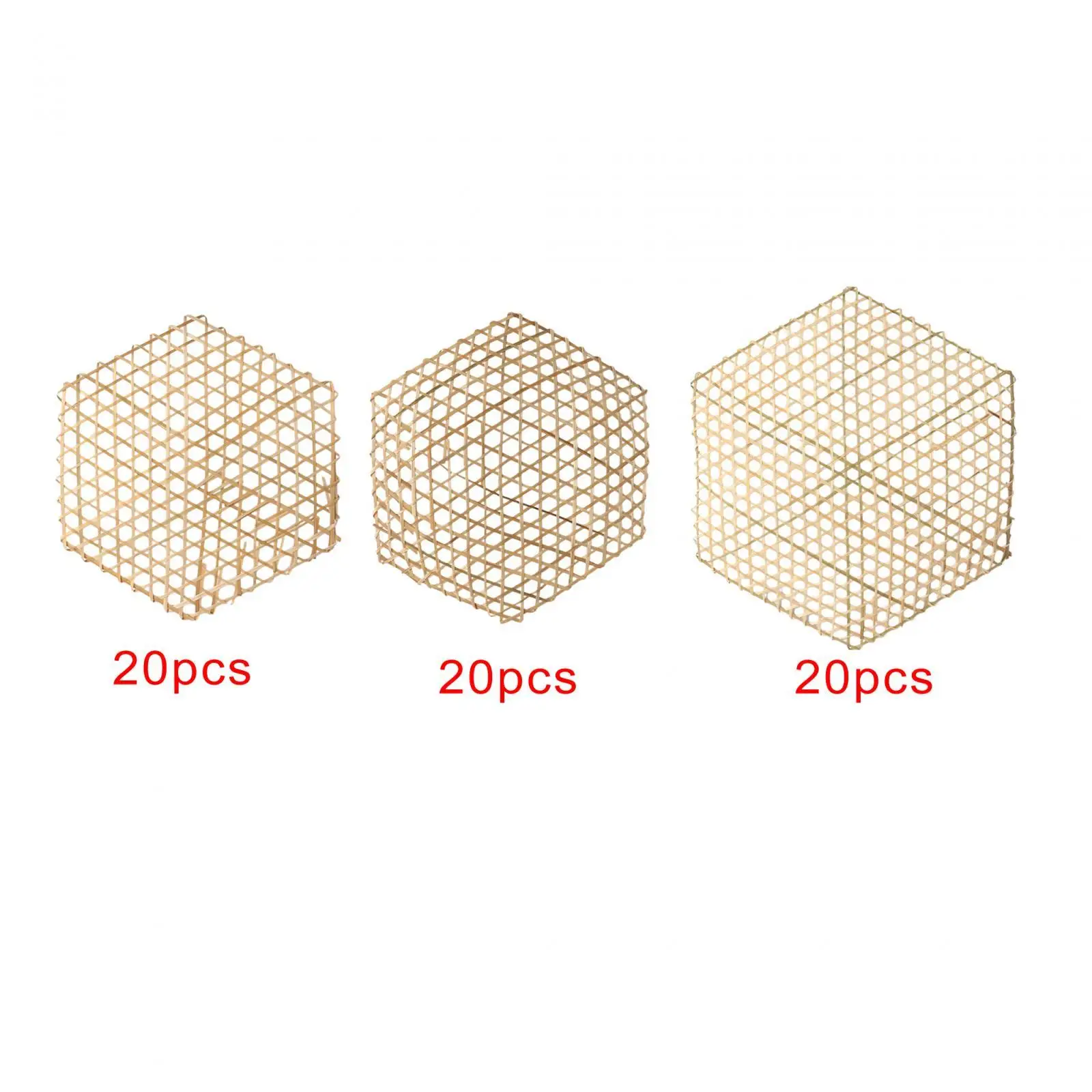 20 Pieces Folding Food Basket Liners Rack Bamboo Food Wrapped Mat Food Cooling Mesh Pad for Hotel Dining Household Desktop Decor