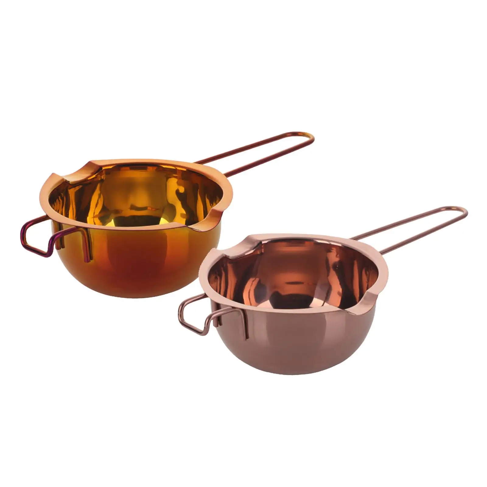 400ml Double Boiler Pot Melting Pot for Melting Chocolate, Candy, Candle ,Flat Bottom ,Long Handle-Protect Hands Durable Sturdy