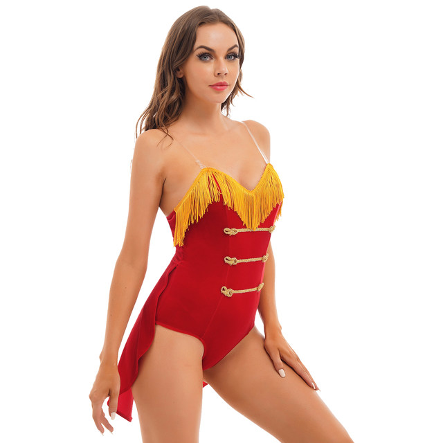 Womens Patent Leather Circus Leotard Bodysuit Sexy Ringmaster Cosplay  Costume Sleeveless Sequined Carnival Halloween Outfit - AliExpress