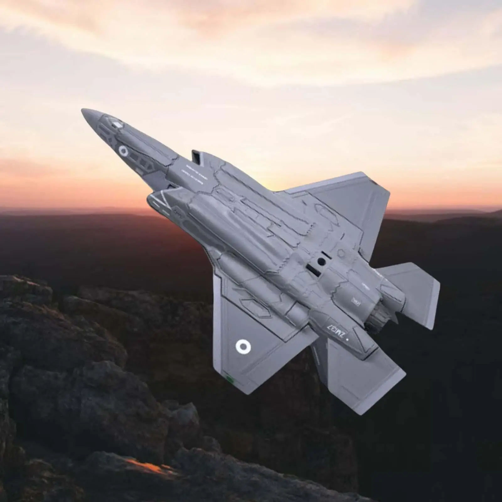 1:72 Scale F35 Metal  Diecast Warplane with Display Stand Hobby Fighter Toy Collection Ornament