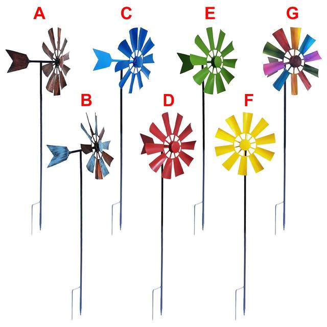 1pc, Unique & Magical Metal Windmill, Metal 3d Wind Spinner Outdoor Kinetic Wind