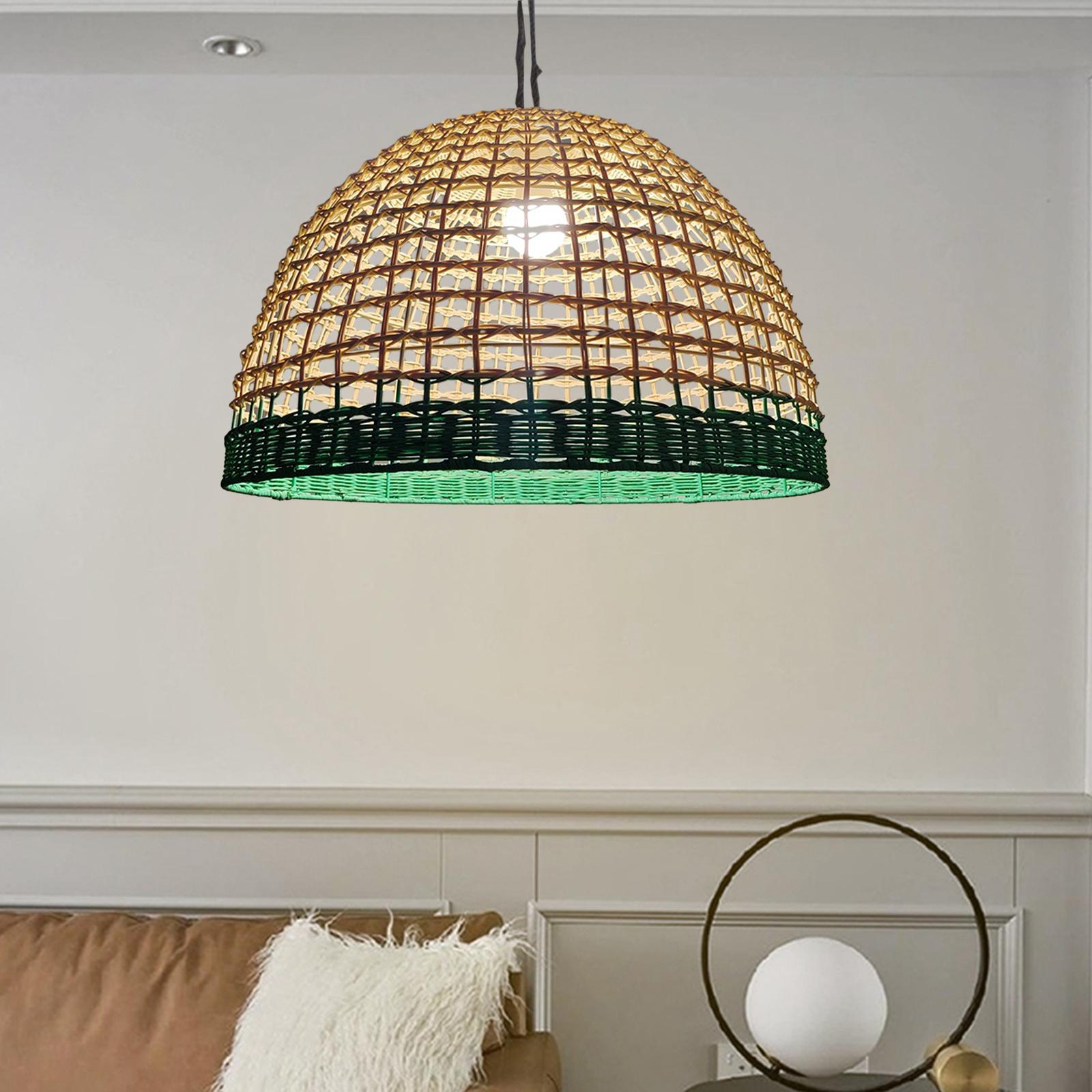 Hanging Pendant Light Cover Hallway Cafe Droplight Handwoven Lamp Shade