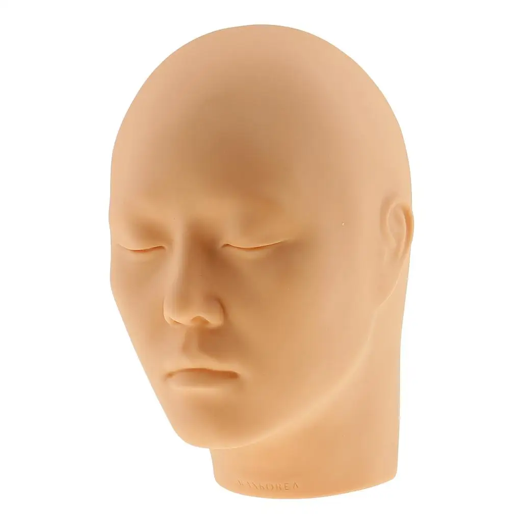 Professional Closed Eyes Soft Silicone Massage  Makeup Practice  Cosmetology Manikin  inches