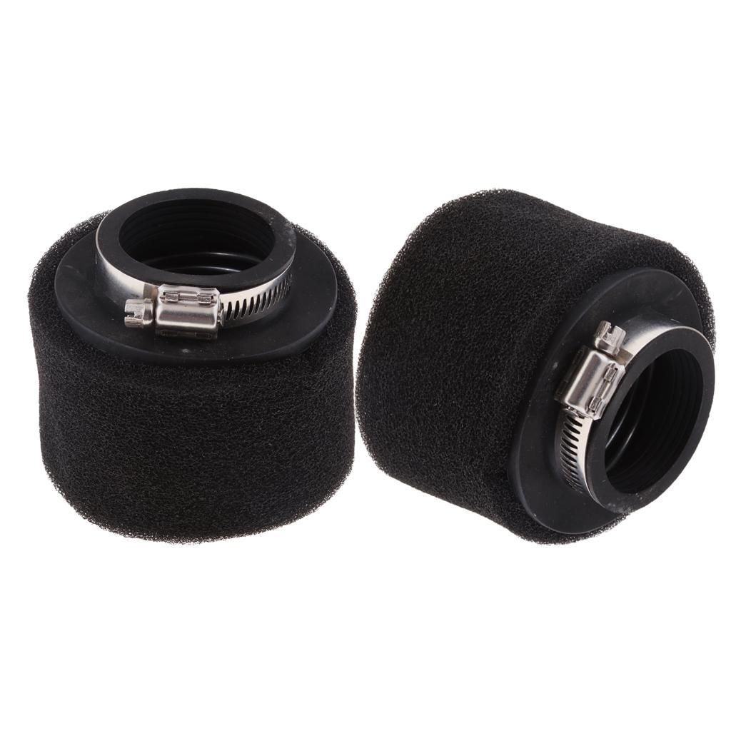 2pcs 48mm   Foam Air Filter Pod Clamp On Cleaner Straight for 150cc