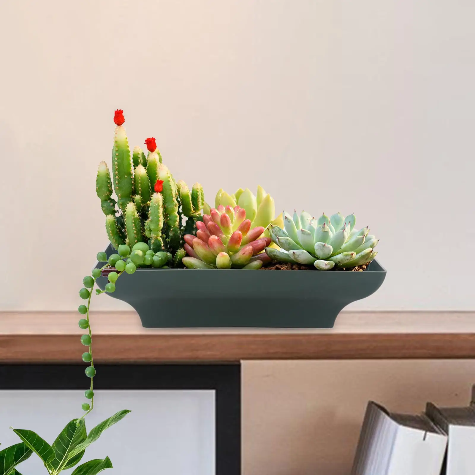 Floral Foam Bowl Traditional Flower Arrangement for Office Shelf Centerpieces Decorating