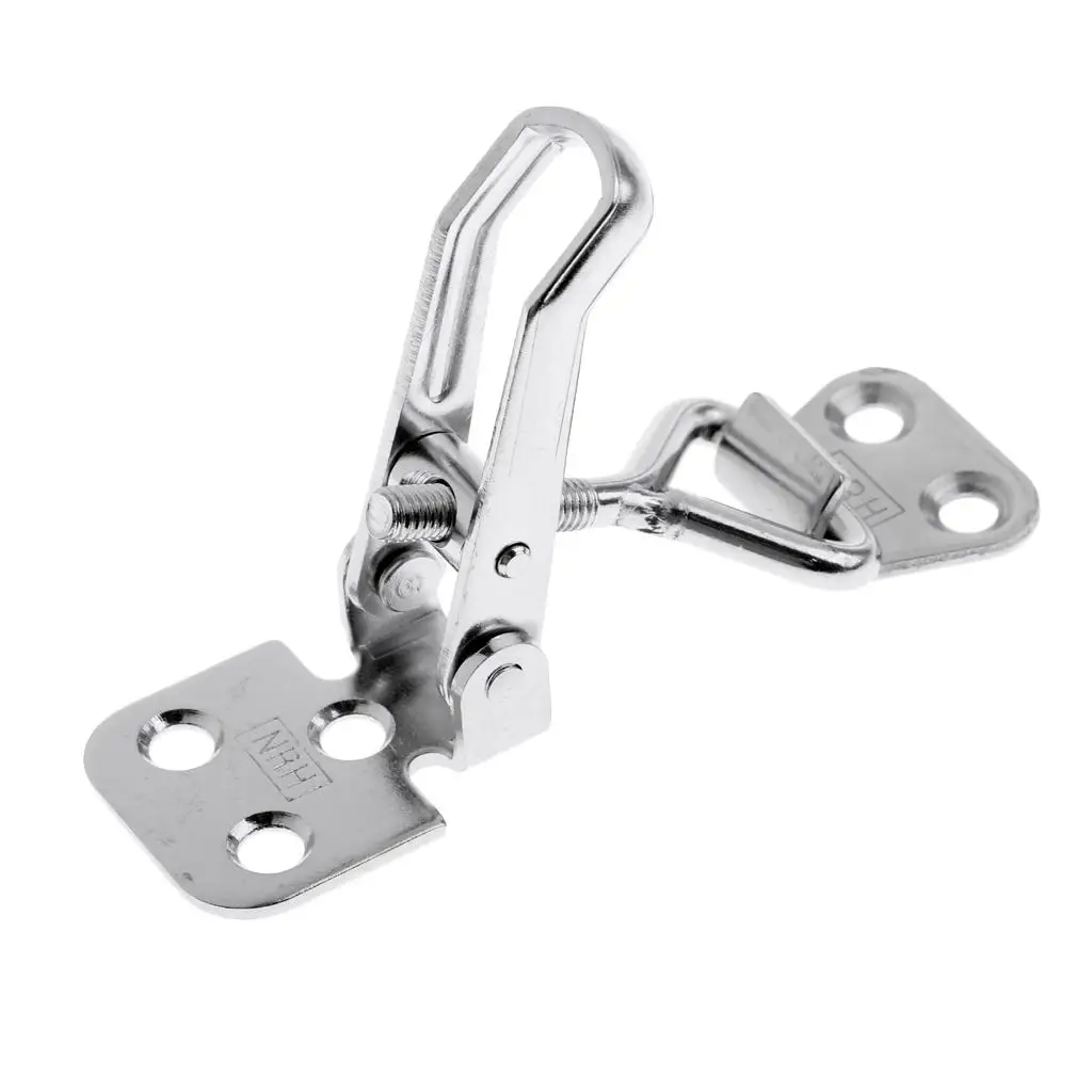 Marine Grade Stainless Steel Anti-Rattle Hold Down Clamp Hasp Clasp Latch -