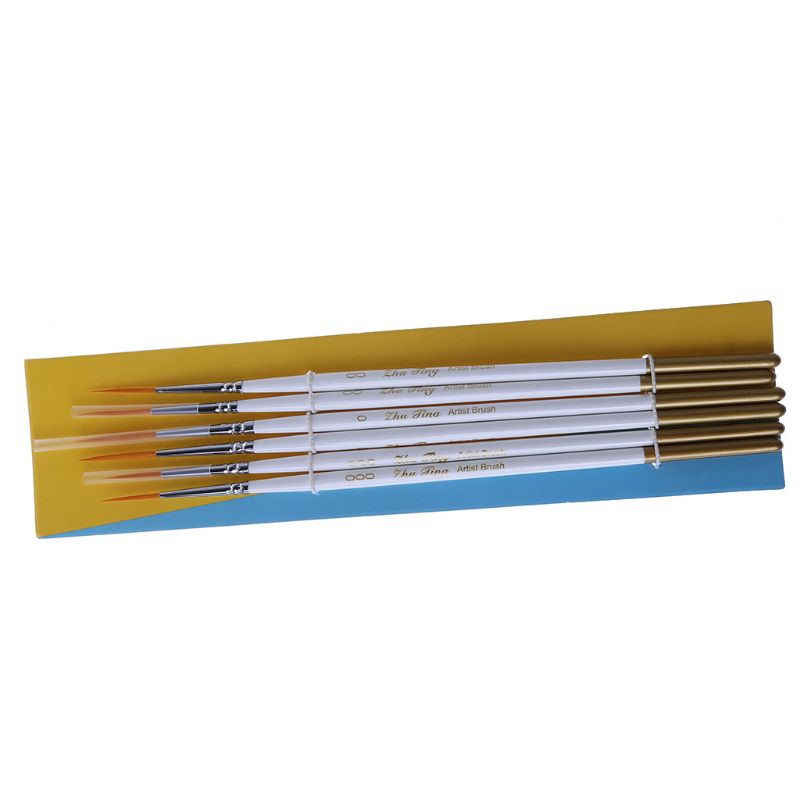 CPDD 6-teiliges Rundpinsel-Hakenlinienstift für Künstler, Nylonhaarfarben-Set, Zeichnen, Malen, Basteln – Detail 7