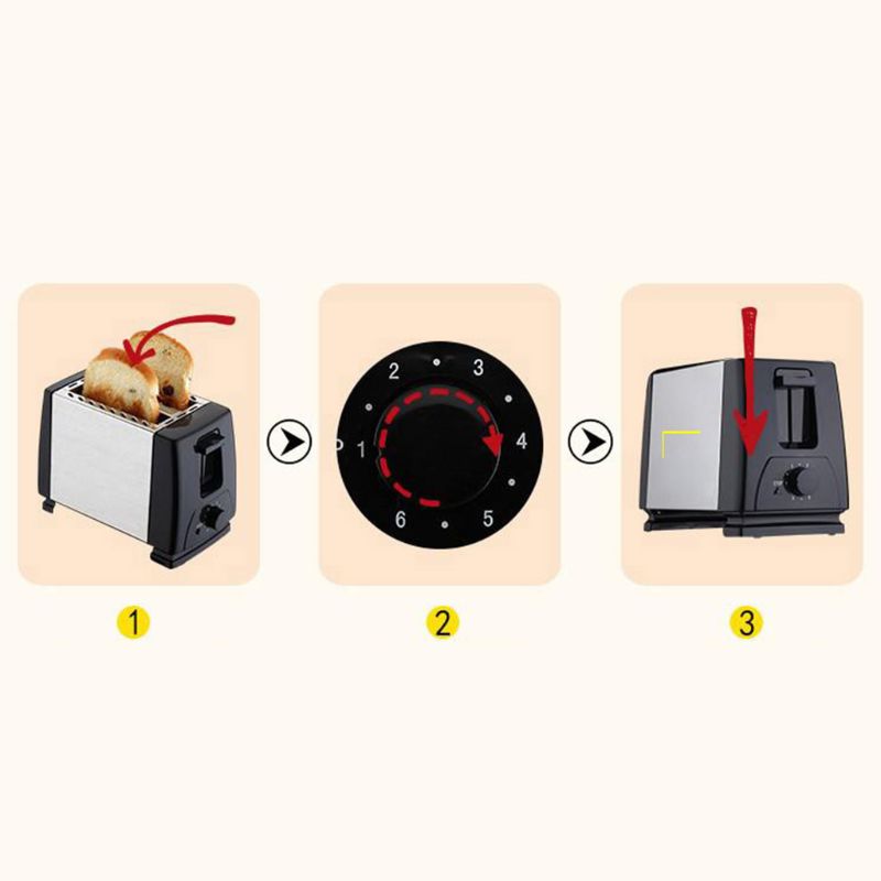 Title 4, 808F 2-Scheiben-Toaster mit 6 Brotfarbeinstellu...