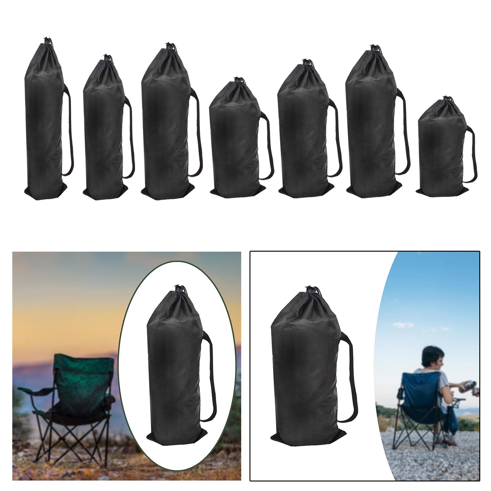 Folding Chair Bag Black with Shoulder Strap Folding Chair Storage Bag for Umbrella Beach Chair Yoga Mat Tripod Outdoor Camping