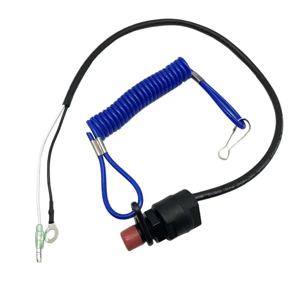 Emergency Stop Switch with Universal Spring for Outboard Motors,