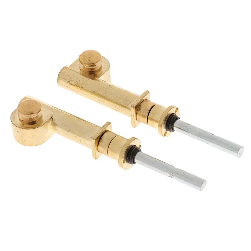 Durable 2Pcs Erhu Mechanical Copper Shaft Golden 9cm / 3.54inch