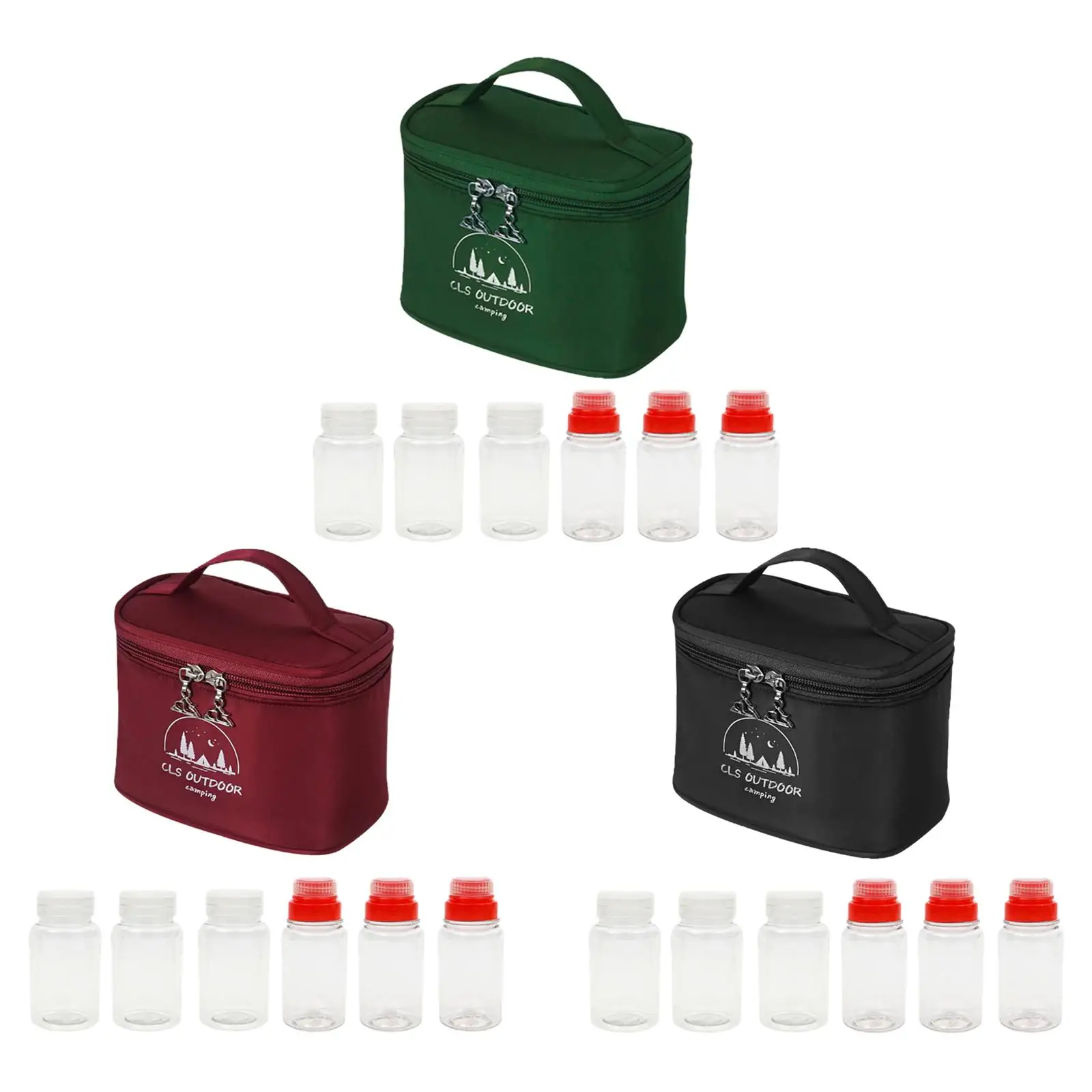 Spice Kit with Bag Plastic Kitchen Gadget Transparent Container Bottles