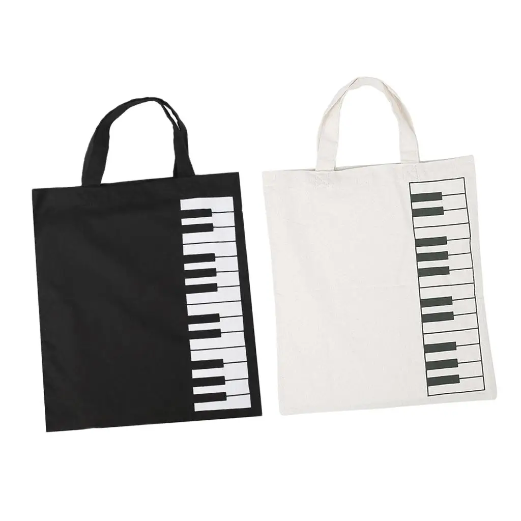 Piano key pattern handbag, musical fashion and simple design,