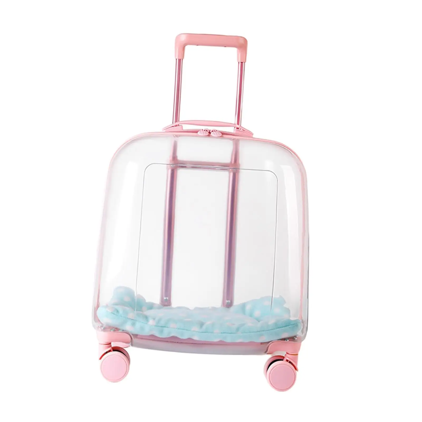 Lightweight Cat Trolley Case Dog Kennel with Silent Wheel Hard Pet Carrier for Kitten Kitty Small Animals Puppy Travel Hiking