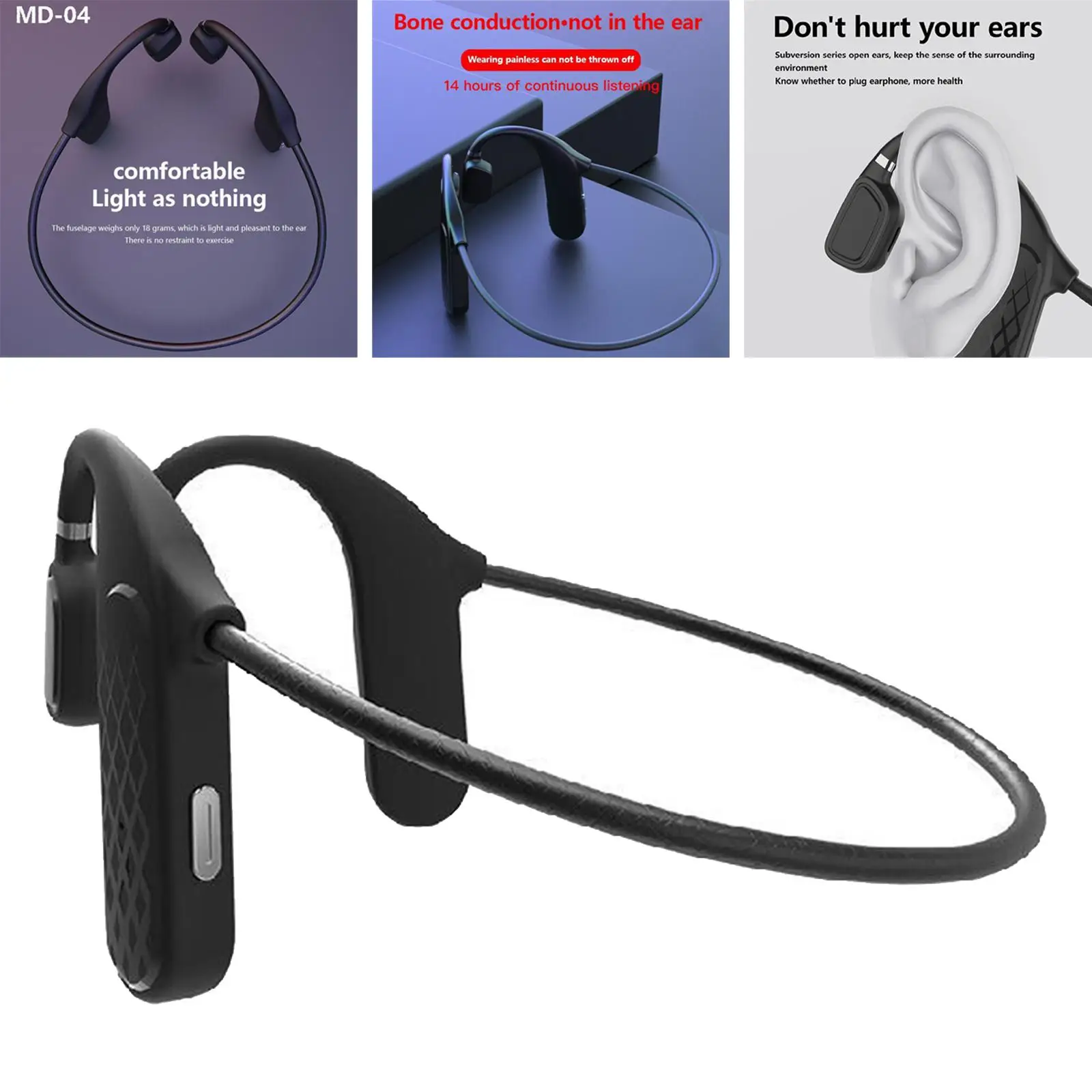 Conduction Bluetooth 5.1 Headset Wireless Earphone Outdoor Sport Headset with Microphone Handsfree Headsets
