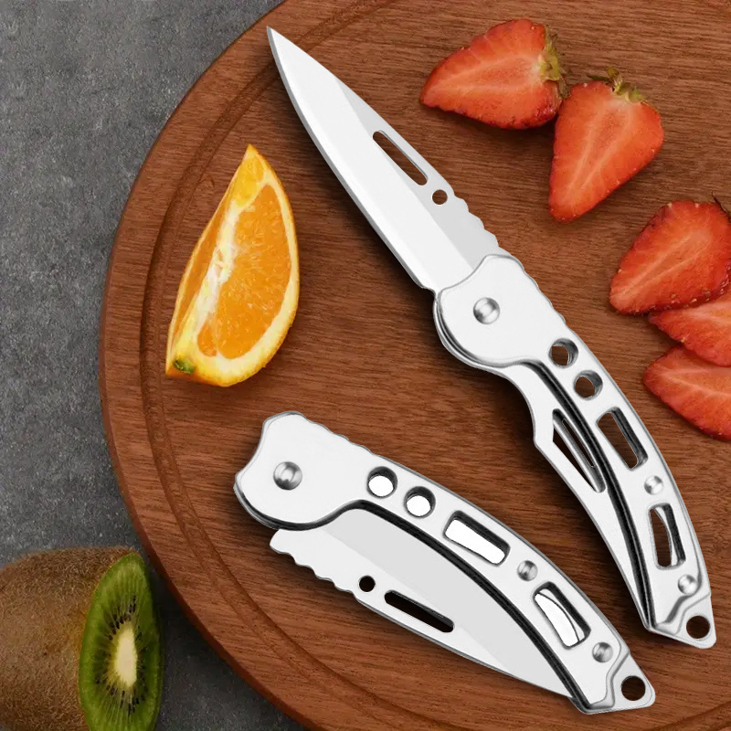 Description Picture 2 of itemNew Stainless Steel Folding Fruit Knife Peeling Slicing Knives Vegetable Fruit Peeling Knives Pocket Knife Kitchen Accessories