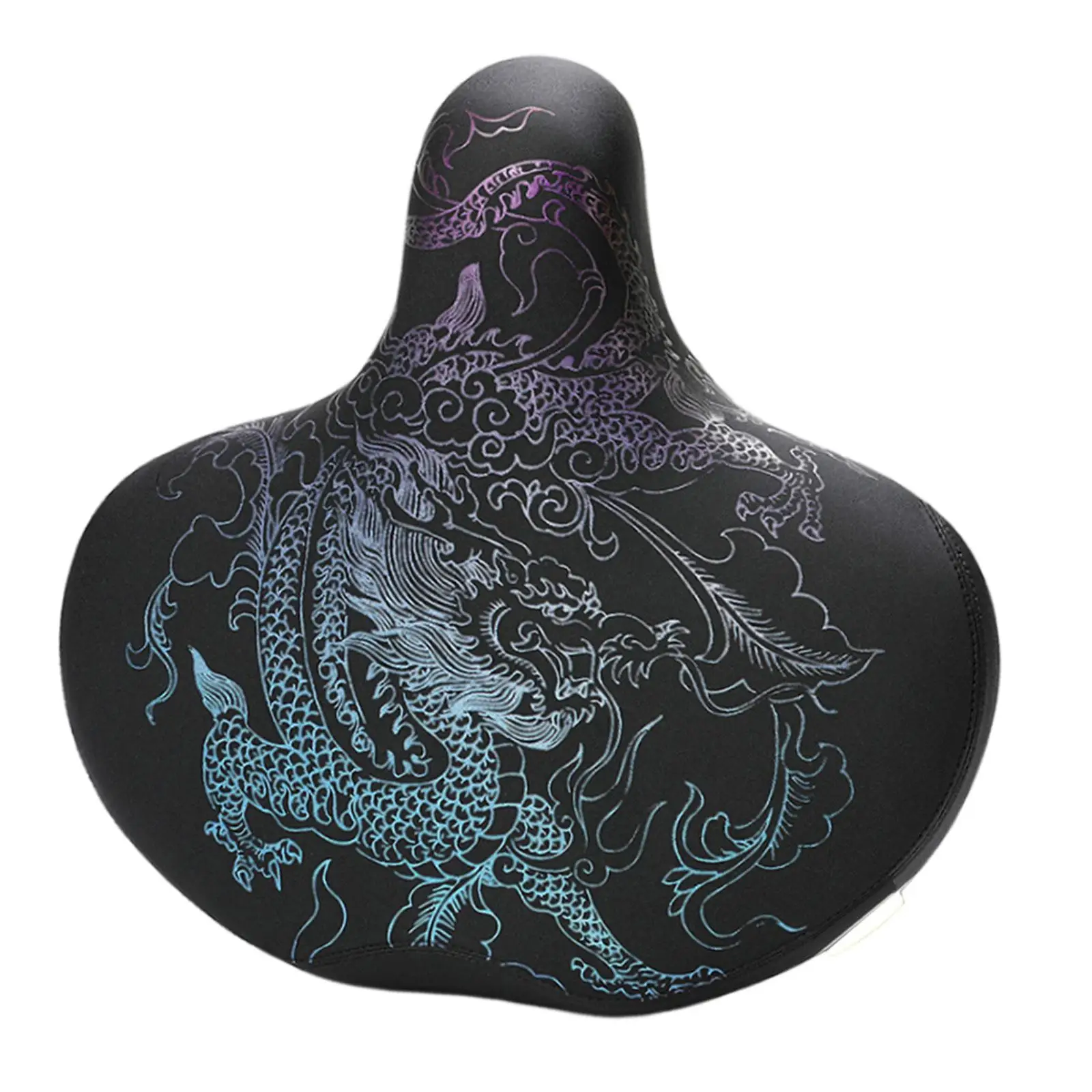 Dragon Pattern Bicycle Bike Saddle Cushion Accessories Universal Fit 2.6x13.8inch Anti Scratch for Indoor Stationary