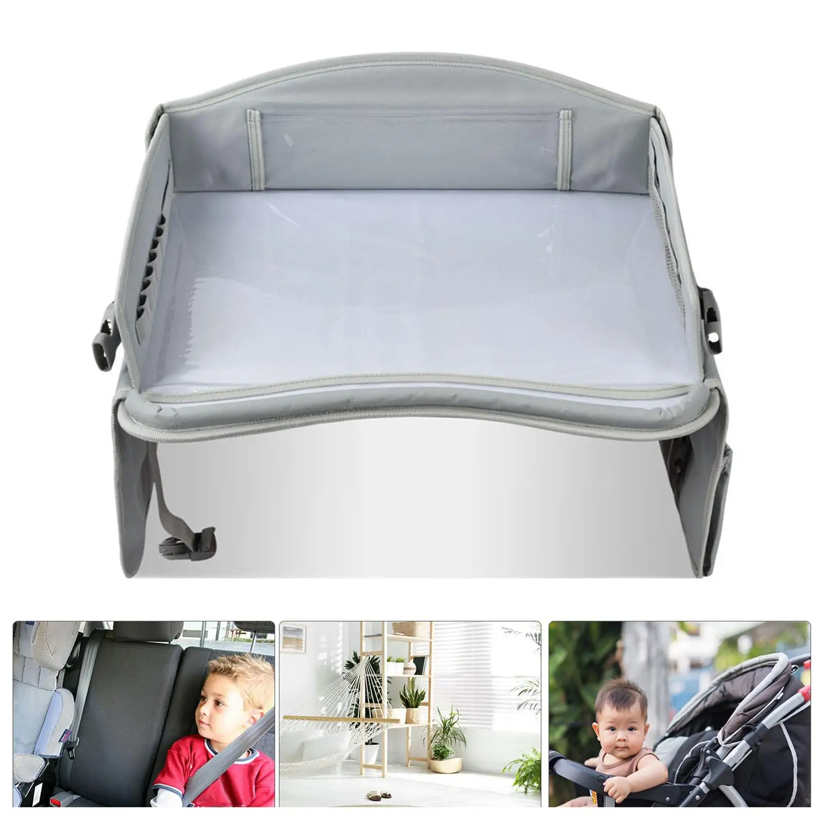 Toddlers Travel Play Tray, Eating Snack Travel Tray Drawing Board Bag Car Rear Seat Tray Snack Play Tray for Cars Holiday Gifts