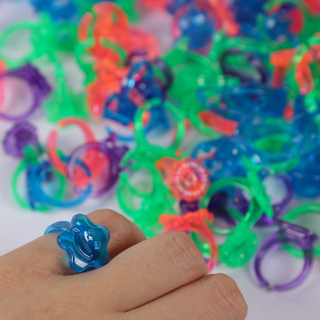 Joyas Niña Anillos De Resina Para Niñas 100 Unidades Coloridos, Joyería  Infantil Sorpresa Colores Aleatorios Anillo Holograma Dedo