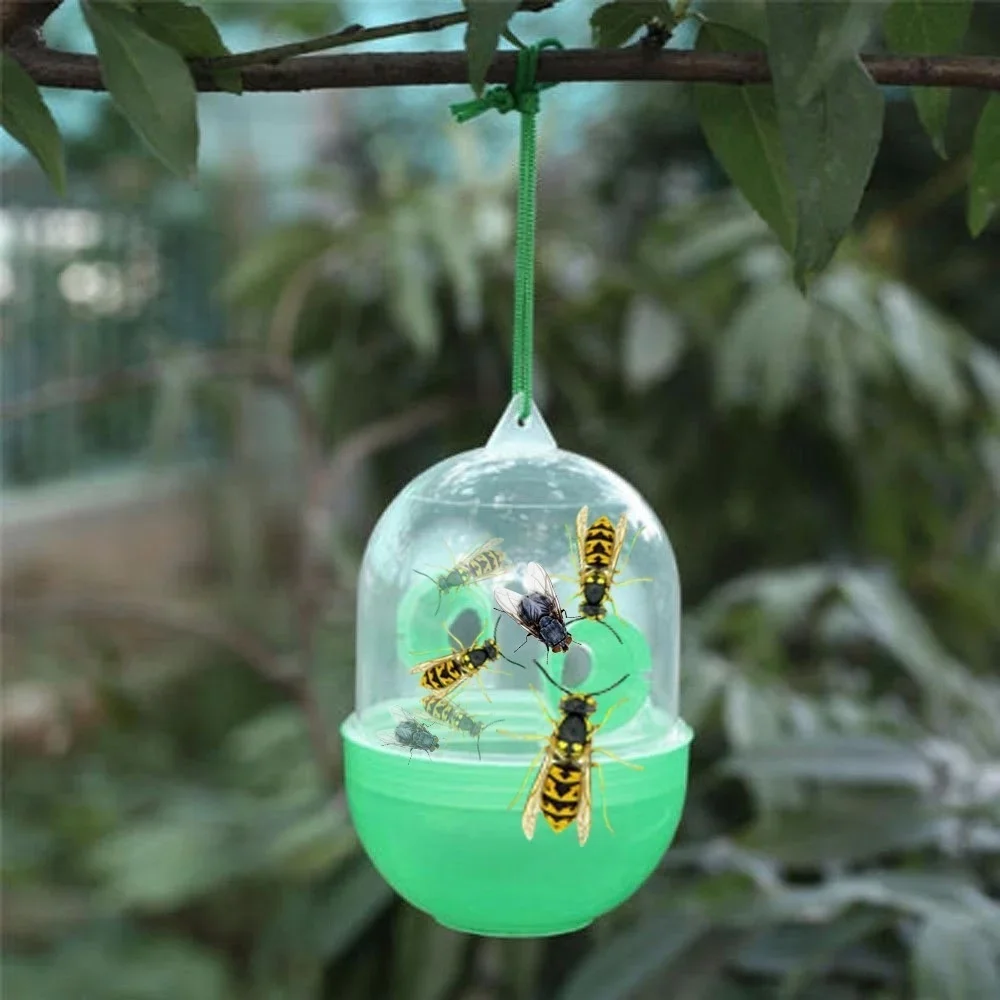 Description Picture 4 of itemFly Trap Reusable Wasp Hanging Fly Trap Catcher Beekeeping Catcher Cage Equipment Tool for Wasps Bees Hornet Pest Control Garden