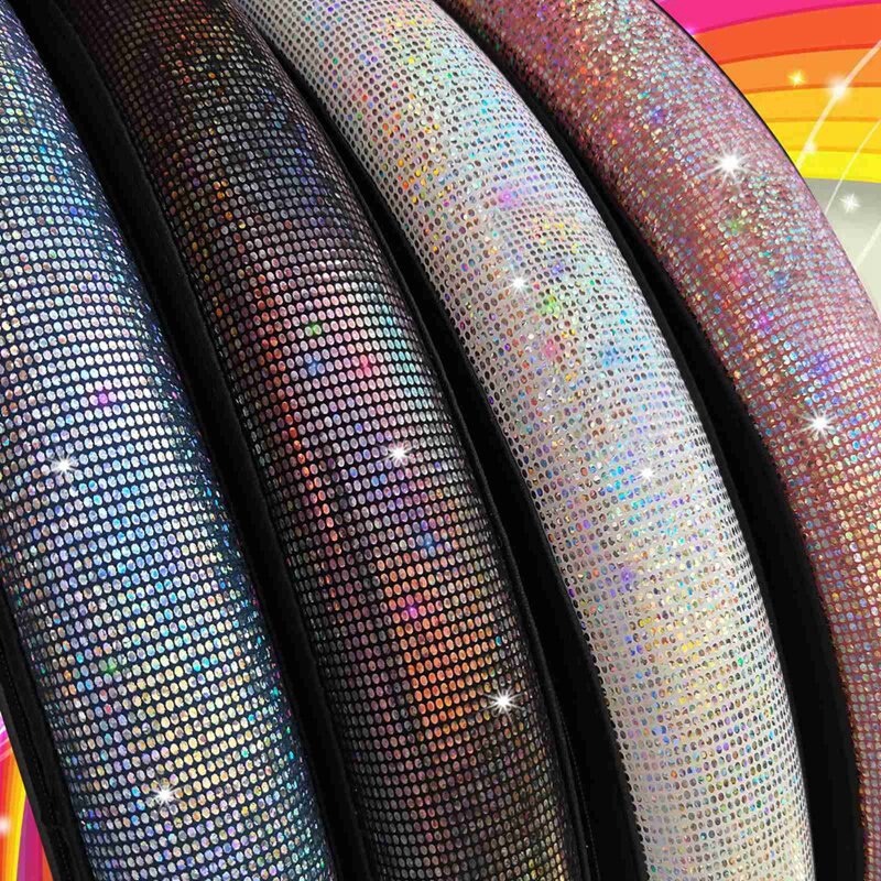 37/38mm Universal Car Steering Wheel Cover PU Leather Rhinestones Imitation diamond Case Auto Interior Decor Styling