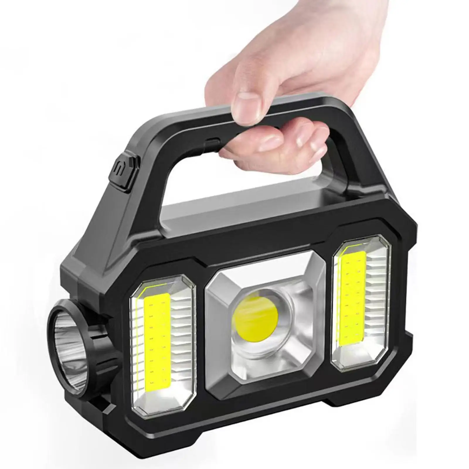 Handheld Searchlight Rechargeable Work Light Lamp Heavy Duty for Exploration Outdoor Emergencies Camping Fishing