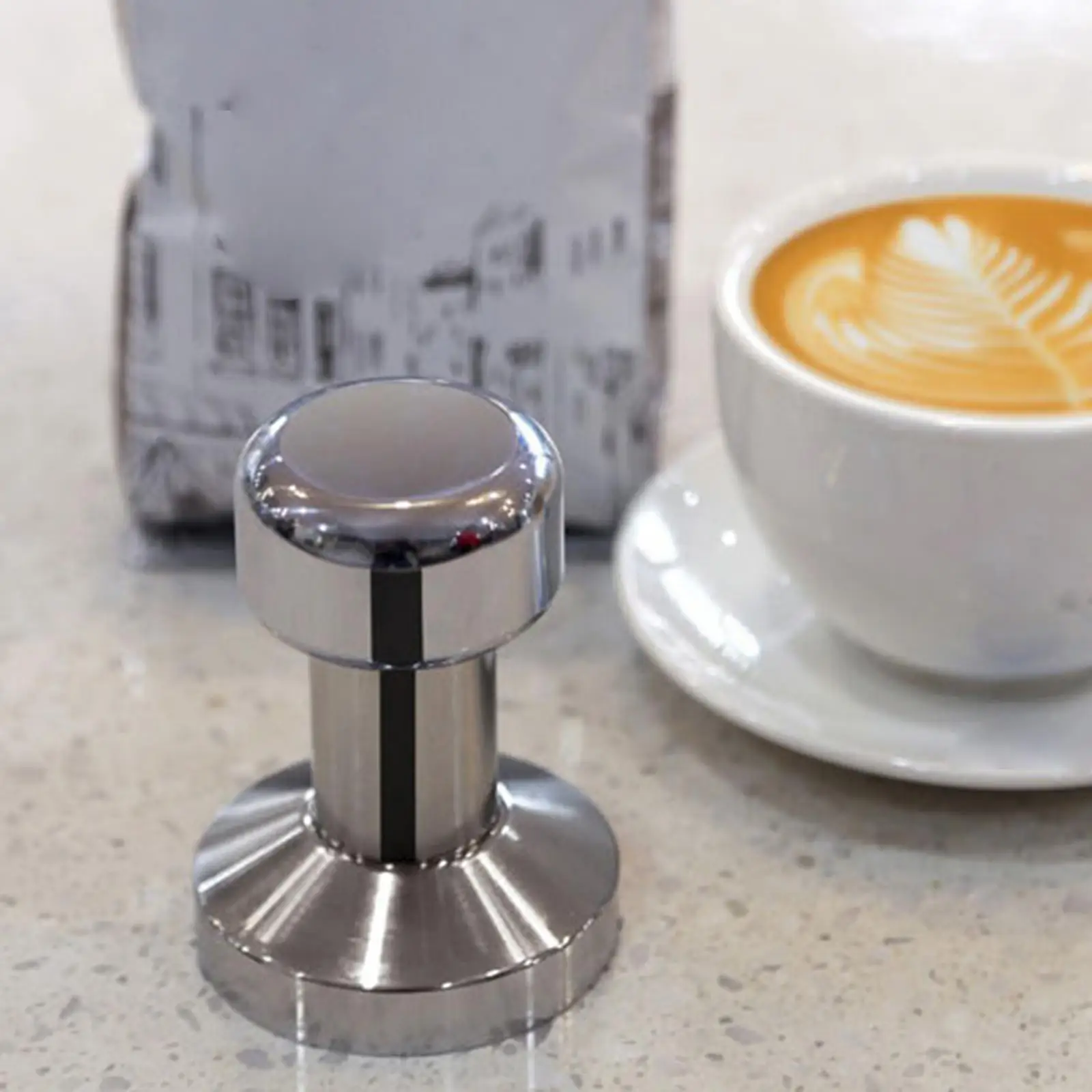 58mm Espresso Tamper Coffee Bean Press Flat Base Coffee Tamp Tool Barista Tools Coffee Distributor for Restaurants Cafe Supplies